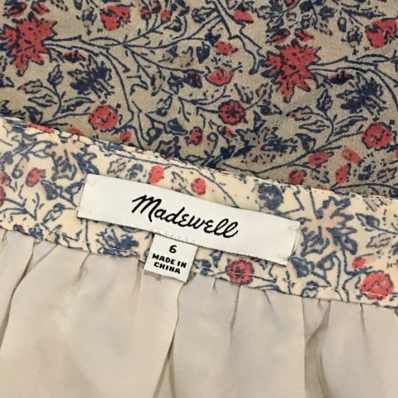 Madewell High Low Flowered Skirt - Picture 4 of 5